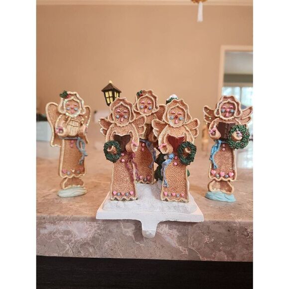 Ganz gingerbread angel choir with stocking hook - Picture 1 of 9